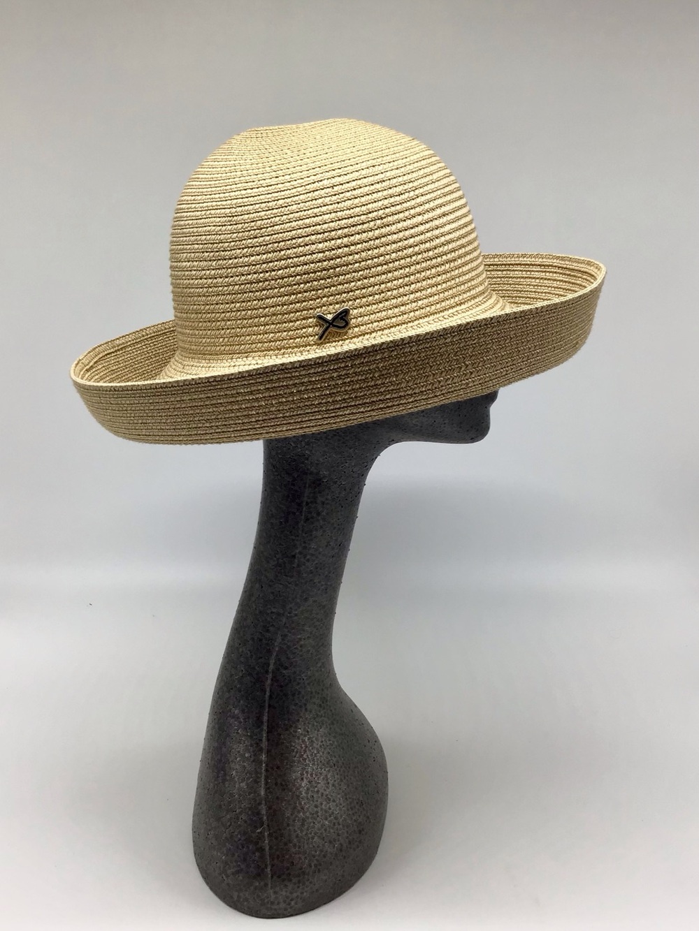 Betmar of New York Beige Hat with Metal Accent